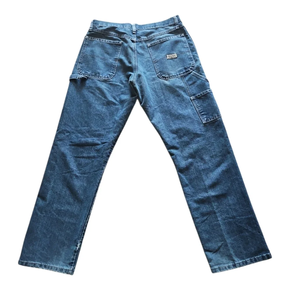 Wrangler Carpenter Utility Blue Jeans. Relaxed Loose Fit. Mens 32/32